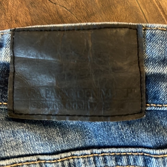 ZARA Z1975 Distressed Denim Jeans with Rhinestones Hem - Picture 11 of 12